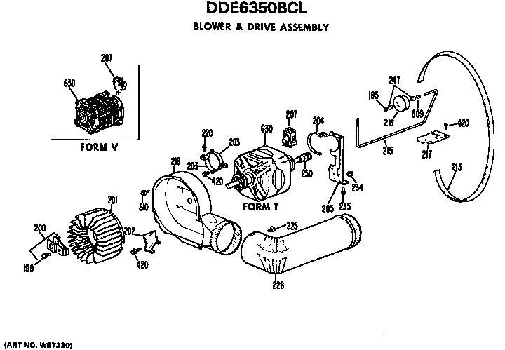 Blower and drive assembly
