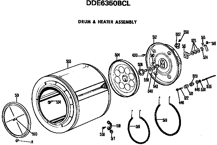 Drum and heater assembly