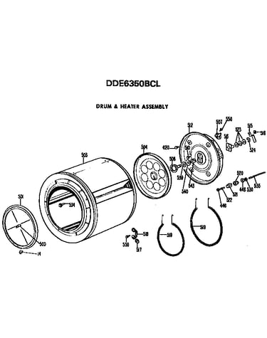 Drum and heater assembly