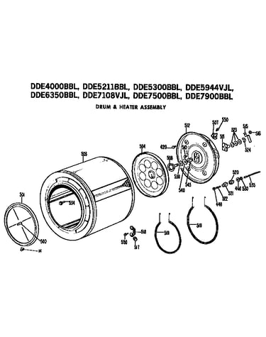 Drum and heater assembly