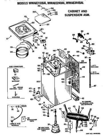 Cabinet and suspension