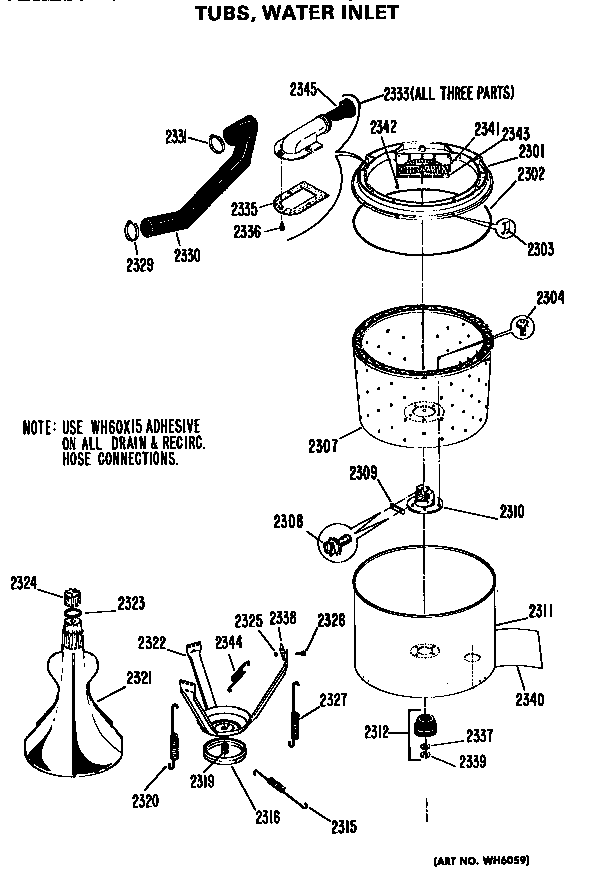 Tub and water inlet