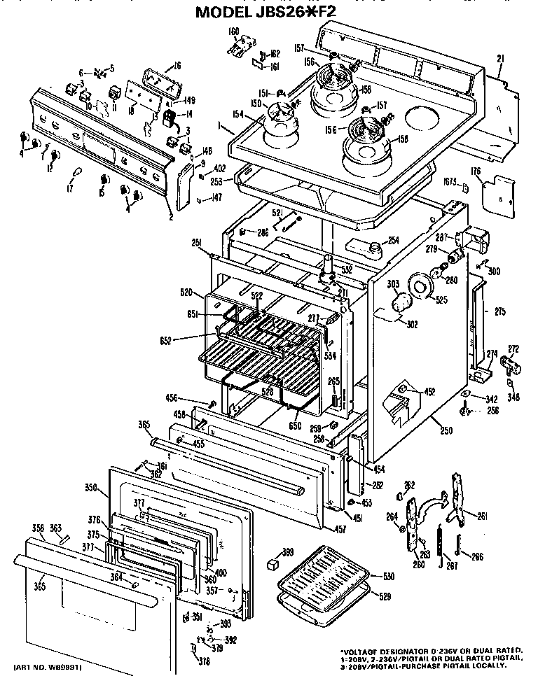 MAIN BODY/COOKTOP/CONTROLS