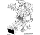 GE JBS26G*F1 main body/cooktop/controls diagram