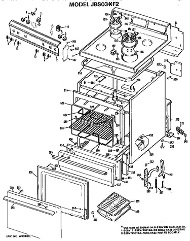 Main body/cooktop/controls