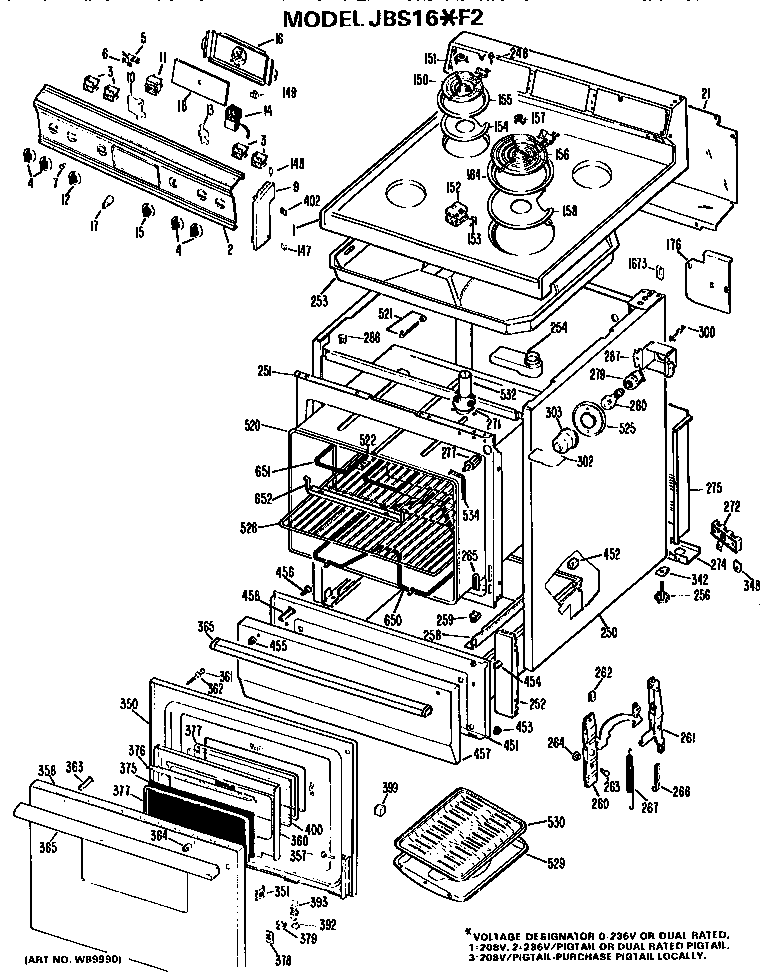 MAIN BODY/COOKTOP/CONTROLS