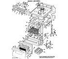 GE JBS16*F2 main body/cooktop/controls diagram