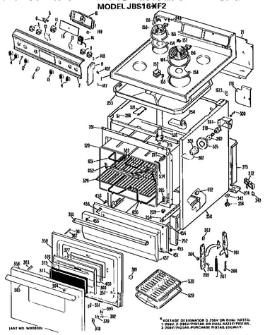 Main body/cooktop/controls