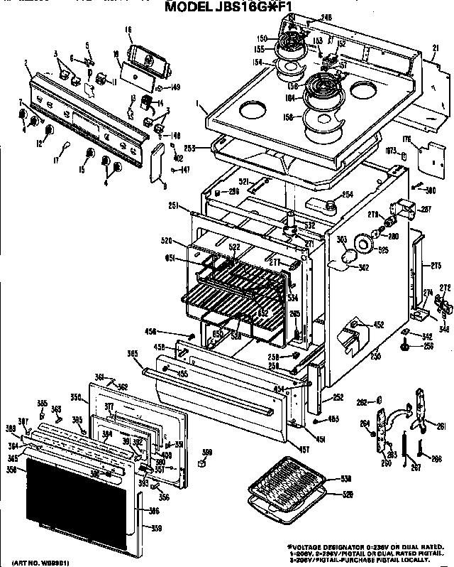 MAIN BODY/COOKTOP/CONTROLS