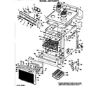 GE JBS16G*F1 main body/cooktop/controls diagram
