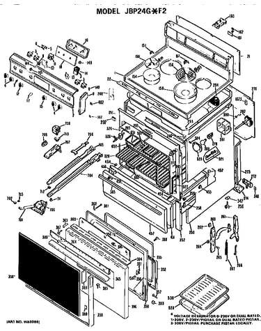 Main body/cooktop/controls