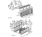 GE AFC15DTE1 grille assembly diagram