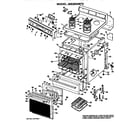 GE JBS26G*F2 main body/cooktop/controls diagram