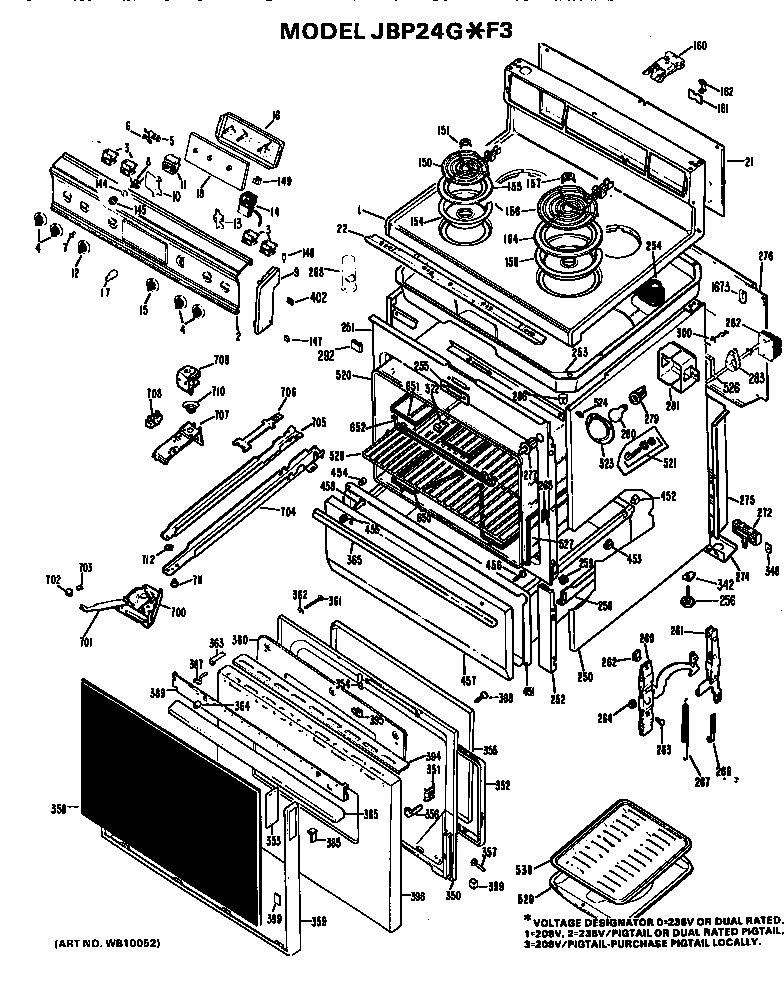 MAIN BODY/COOKTOP/CONTROLS