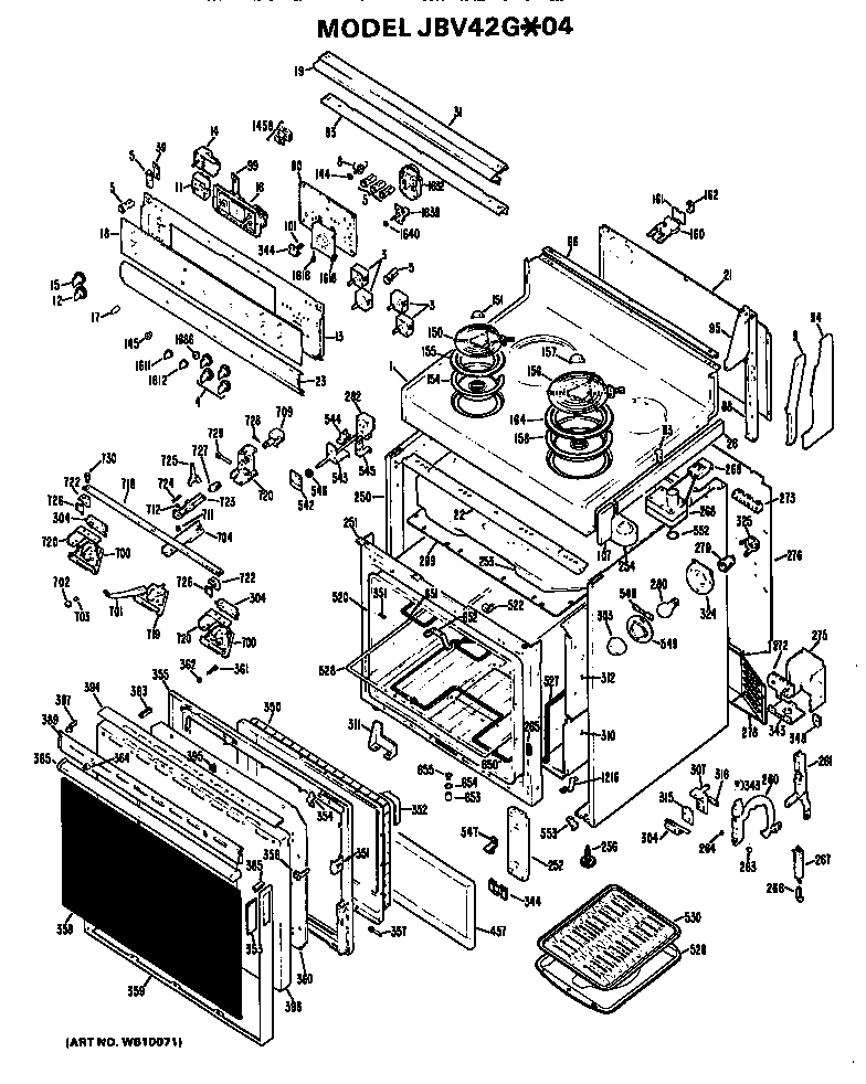 MAIN BODY/COOKTOP/CONTROLS