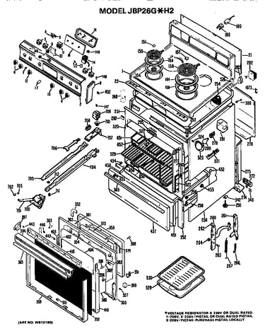 Main body/cooktop/controls