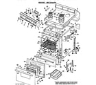 GE JBC26*F4 main body/cooktop/controls diagram