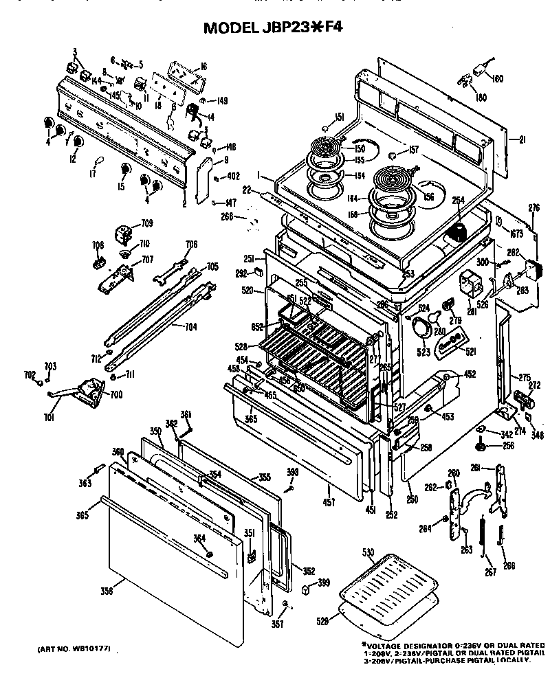 MAIN BODY/COOKTOP/CONTROLS