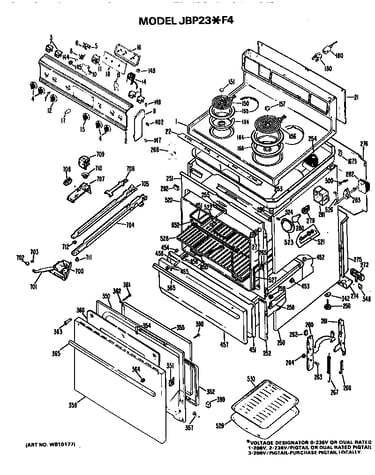 Main body/cooktop/controls