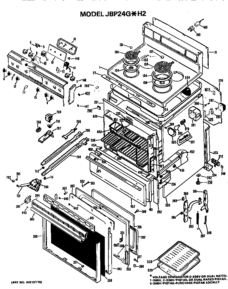 MAIN BODY/COOKTOP/CONTROLS