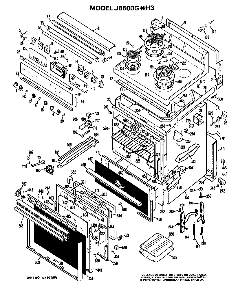 Main body/cooktop/controls