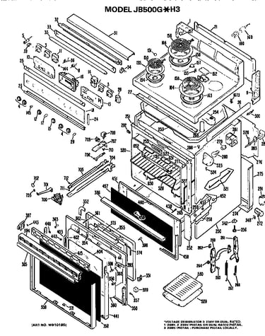 Main body/cooktop/controls