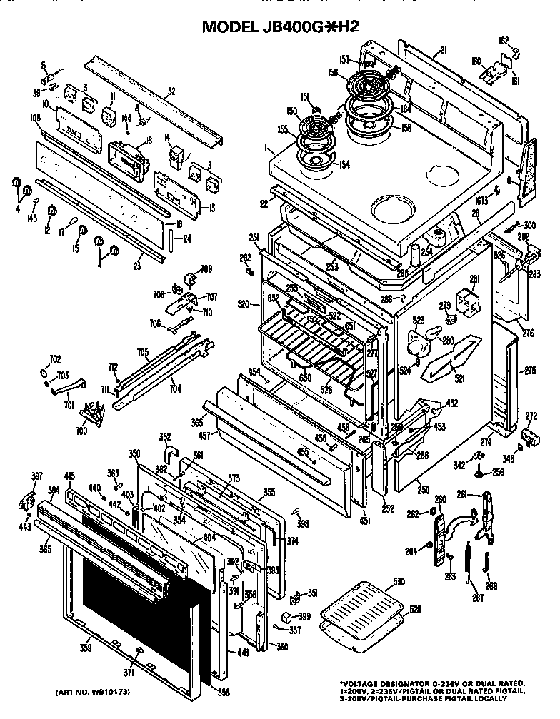 MAIN BODY/COOKTOP/CONTROLS