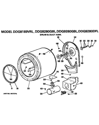 Drum and duct assembly