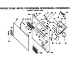 GE DDG9280GBL cabinet front diagram