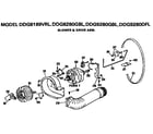 GE DDG8189VRL blower and drive assembly diagram