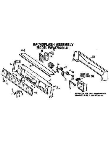 Backsplash for wwa7070gal