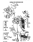 Cabinet and suspension assembly