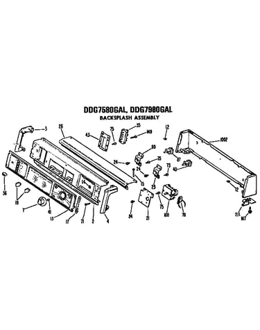Backsplash ddg7580gal and ddg7980gal