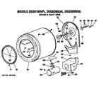 GE DDG8189VPL drum and duct assembly diagram