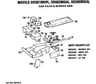GE DDG8189VPL gas valve and burner assembly diagram