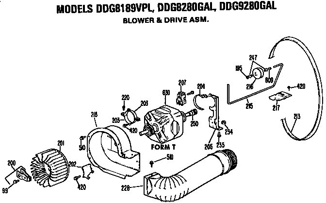 BLOWER AND DRIVE ASSEMBLY