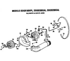 GE DDG9280GAL blower and drive assembly diagram