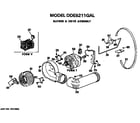 GE DDE5211GAL blower and drive assembly diagram