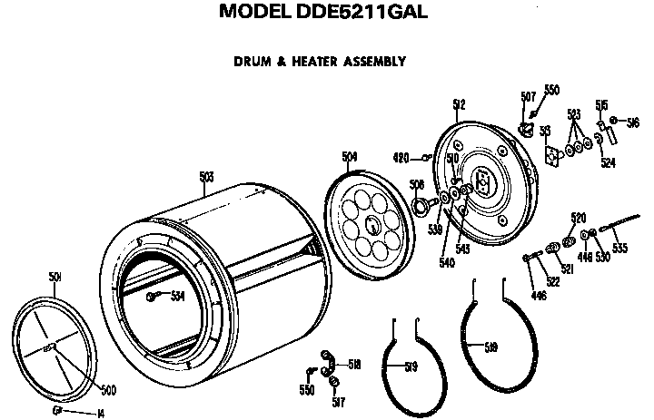 Drum and heater assembly
