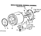 GE DDE8109VML drum and duct assembly diagram