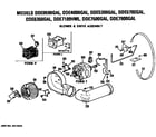 GE DDE7900GAL blower and drive assembly diagram