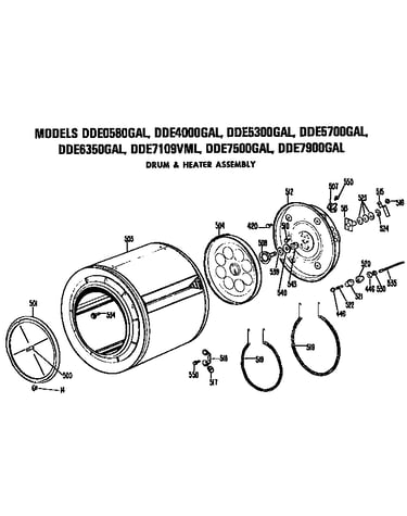 Drum and heater assembly