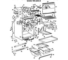 GE TBX20KGB cabinet parts diagram