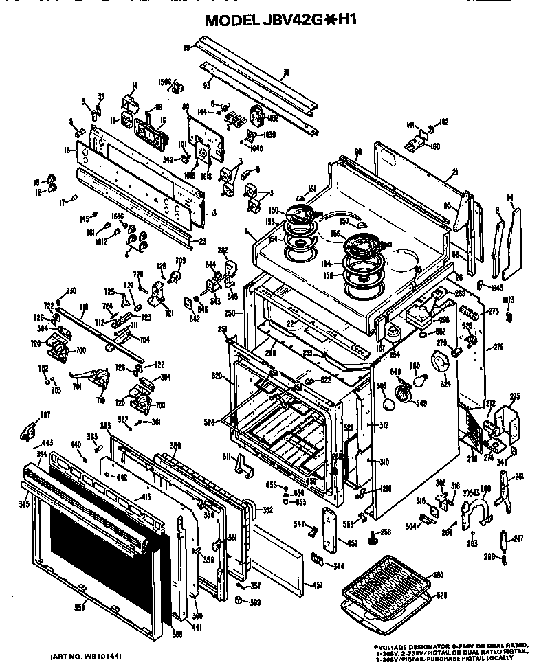 Main body/cooktop/controls