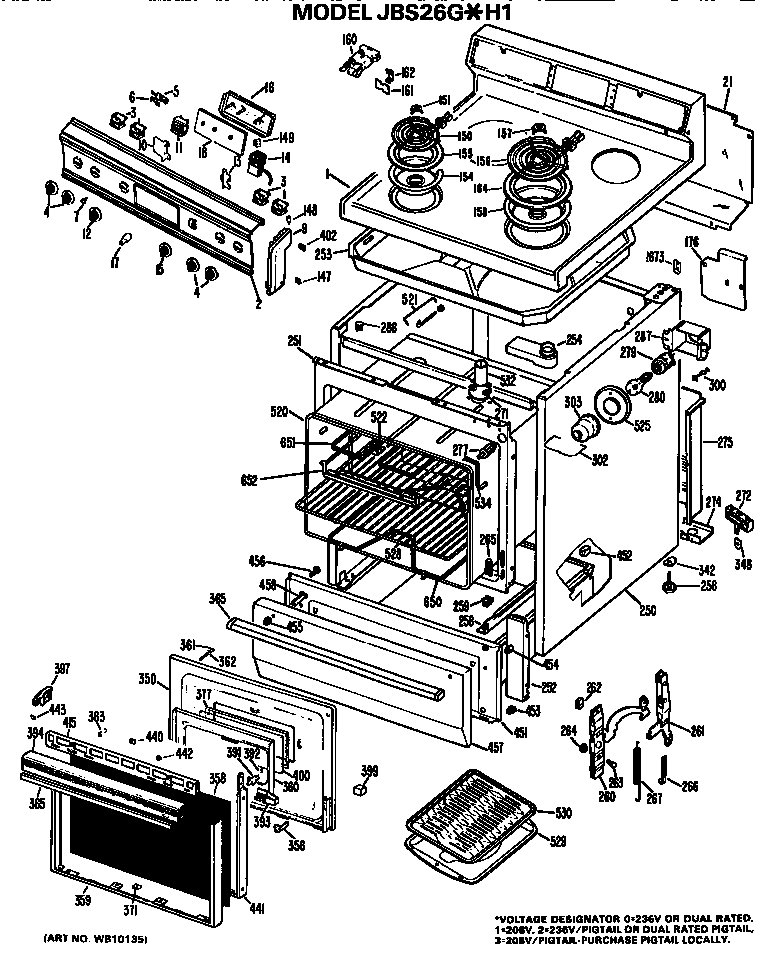 Main body/cooktop/controls