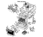 GE JBC16G*H1 main body/cooktop/controls diagram