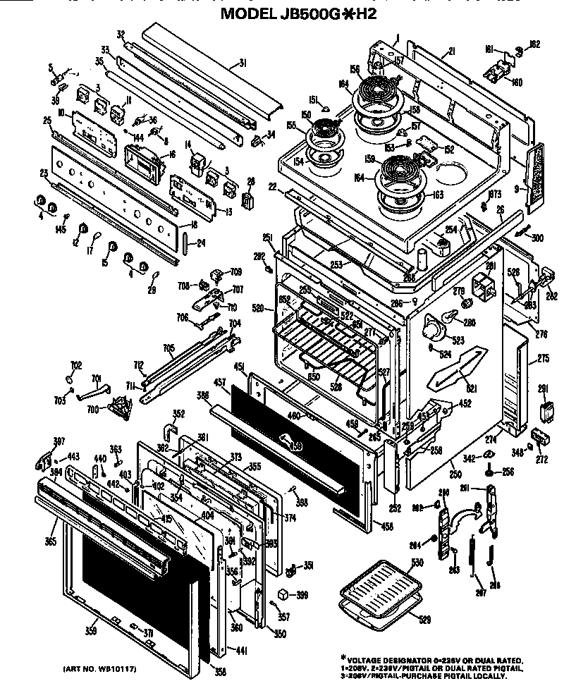 Main body/cooktop/controls