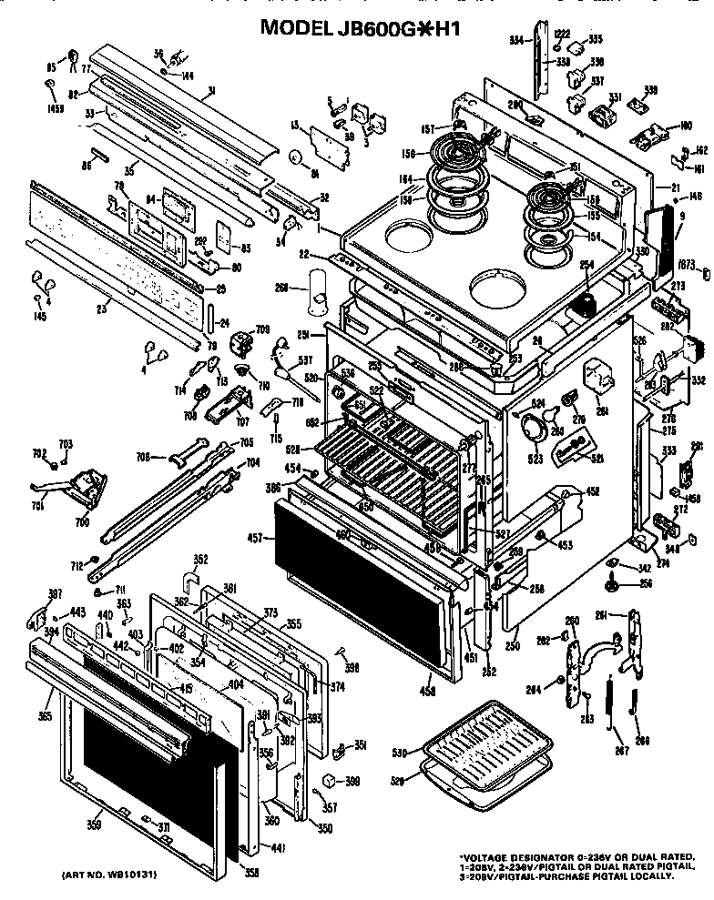 MAIN BODY/COOKTOP/CONTROLS