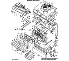 GE JSP27*D3 main body/cooktop/controls diagram
