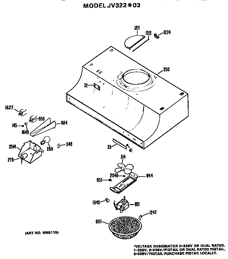 Rangehood assembly